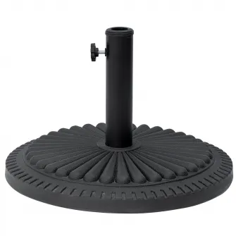 Outsunny Baza Rotunda pentru Umbrela de soare din Plastic de 15 kg pentru Stalpi cu Ф35-38-48mm, Ф49x32Acm, Negru