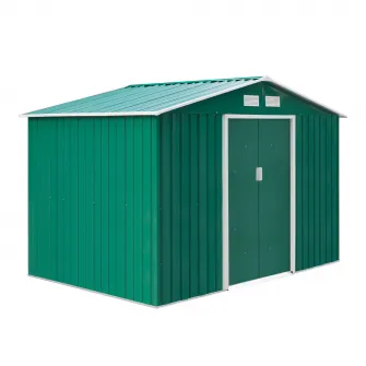 Outsunny Casuta Pentru Ustensile de Gradina din Lamiera si Fier Verde 277x191x192cm