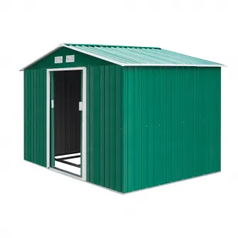 Outsunny Casuta Pentru Ustensile de Gradina din Lamiera si Fier Verde 277x191x192cm