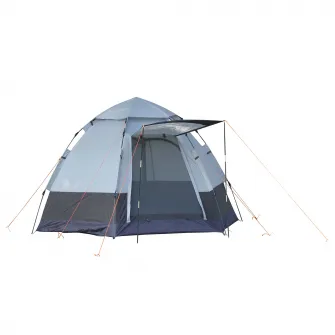 Outsunny Cort de Camping 4 Locuri cu Deschidere Automata si Accesorii Incluse, Cort de Calatorie din Otel, Tesatura Oxford si Fibra de sticla, Gri