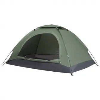 Outsunny Cort pentru Camping 2 Locuri, Cort in Forma de Iglu cu Usa si Fermoar, Plasa de Tantari si Ferestre cu Plasa, Geanta pentru Transport Inclus