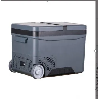 Outsunny Frigider Portabil Electric cu Compresor de 45L cu Maner Telescopic si Roti, Frigider Mic de 12/24V DC si 110/240V AC, pentru Masini si Camioane