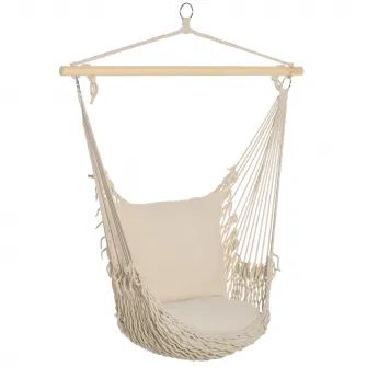 Outsunny Hamac de Gradina din Franghie Shabby Chic