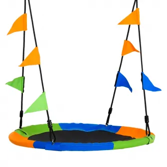 Outsunny leagan rotund, pentru copii +3 ani, multicolor