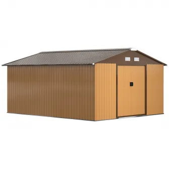 Outsunny magazie unelte, din otel galvanizat, 3.4x3.86x2m