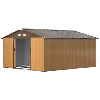 Outsunny magazie unelte, din otel galvanizat, 3.4x3.86x2m