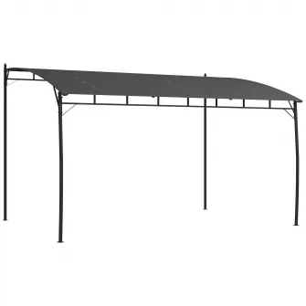Outsunny Pergola 3 x 4m, Foisor pentru exterior, Adapost de gradina impotriva soarelui cu cadru metalic pentru gratar, terasa, veranda, Gri