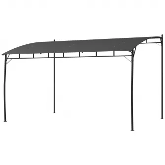 Outsunny Pergola 3 x 4m, Foisor pentru exterior, Adapost de gradina impotriva soarelui cu cadru metalic pentru gratar, terasa, veranda, Gri