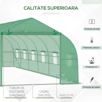 Outsunny Sera gradina, tip tunel Verde