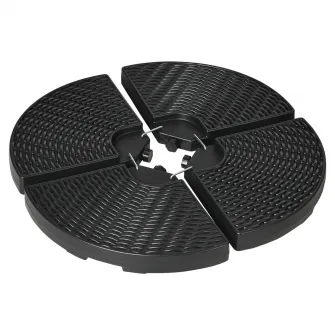 Outsunny Set de greutati din 4 piese pentru baza umbrelei de gradina in consola pentru umbrelele cu articulatie tip banana, Greutati pentru umbrela  pentru suportul bazei, negru