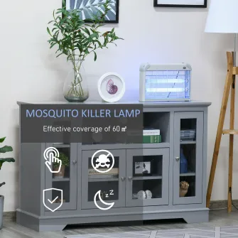 Pachet promo: Aparat electric pentru tantari, Outsunny, 20W, Pentru interior si exterior, Gri/Alb + Dispozitiv electric pentru insecte