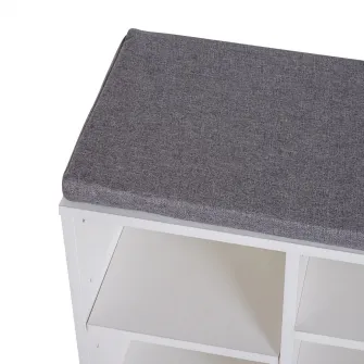 Pantofar Homcom, Rafturi reglabile, Din lemn, 104x30x48 cm, Alb/Gri