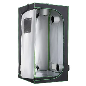Prelata Hidroponica Grow Tent 80x80x160cm Negru-Verde Outsunny