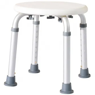 Scaun de baie, Homcom, Alb, 34.2x34.2x34.8-52.3 cm