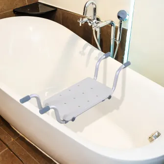 Scaun pentru cada HOMCOM, Latime reglabila 71-81cm, Max 136 kg, Alb/Argintiu