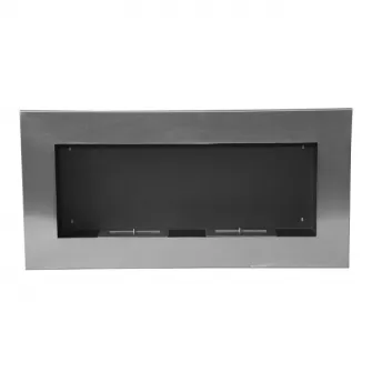 Semineu cu bioetanol Homcom Argintiu 110x54x14 cm
