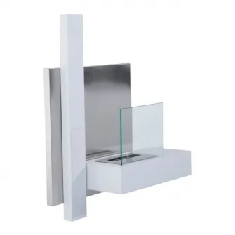 Semineu cu bioetanol HomCom in rezervor din otel inoxidabil 1.5LT, 75 x 22 x 63cm