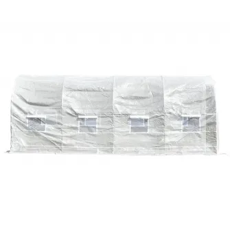 Sera agricola Garden Tunel, Outsunny, Otel/Polietilena, Rezistent la UV, 5 x 2 x 2 m, Alb