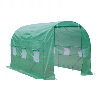 Sera exterioara cu acoperis rotunjit in PE, 3,5x2x2m