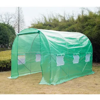 Sera exterioara cu acoperis rotunjit in PE, 3,5x2x2m
