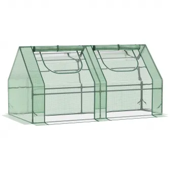 Sera pentru legume/fructe, Outsunny, Otel/Polietilena, 180 x 90 x 90 cm, Verde