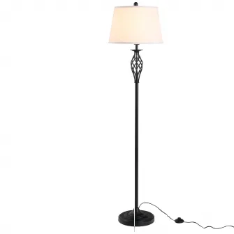 Set de lampi HOMCOM, Design vintage, 3 marimi, Metal, Negru/Alb