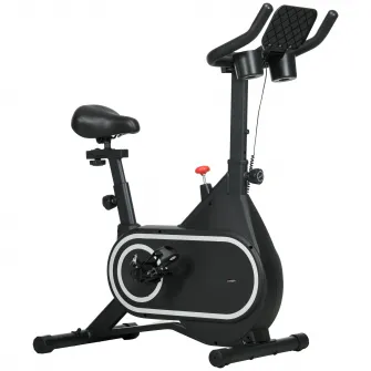 SPORTNOW Bicicleta pentru exercitii fizice, Bicicleta magnetica pentru ciclism in interior, ecran LCD, suport sticle/tableta si sezut confortabil pentru antrenament cardio acasa