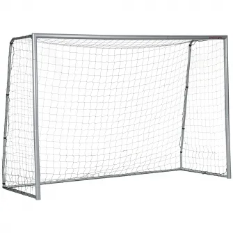 SPORTNOW Poarta de fotbal 10ft x 6,5ft, Plasa de fotbal pentru gradina cu tarusi de sol, montare rapida si simpla, Poarta pentru antrenament