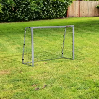 SPORTNOW Poarta de fotbal 6ft x 2ft, Plasa de fotbal pentru gradina cu tarusi de sol, montare rapida si simpla, Poarta pentru antrenament