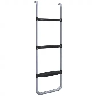 SPORTNOW Scara pentru trambulina, Scara pentru trambulina cu 3 trepte sau 2 trepte cu trepte orizontale late, capacitate 120kg, 97 x 32 cm