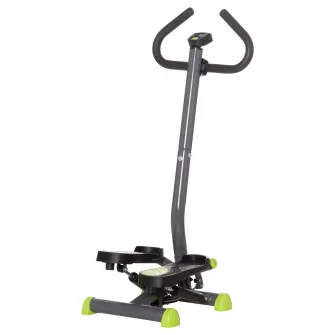 Stepper cu ghidon si monitor LCD, Homcom, Otel/ABS, Pedale anti-alunecare, 55 x 44 x 108 cm, Multicolor