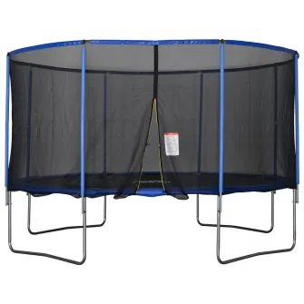 Trambulina HOMCOM, Exterior, Plasa de protectie, 426x269cm, Albastru/Negru