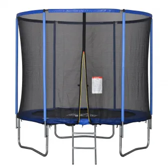 Trambulina Homcom, Exterior, Plasa de siguranta, 244x240cm, Albastru/Negru