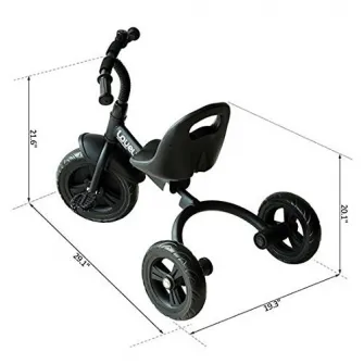 Tricicleta Homcom Negru 74x49x55 cm
