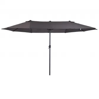 Umbrela de exterior Outsunny, Otel/Poliester, 2.7x4.6x2.4m, Gri