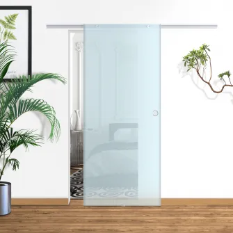 Usa Glisanta de Interior, Sticla Securizata 90x205x0.8cm HOMCOM