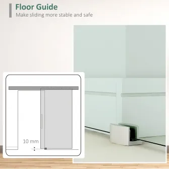 Usa Glisanta din Sticla pentru Interior, 210x75cm HOMCOM