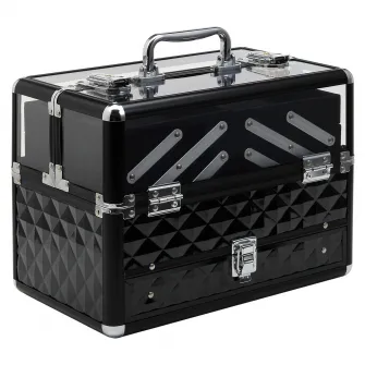Valiza Make Up Profesionala, Rama Aluminiu 30x18.5x22cm HOMCOM