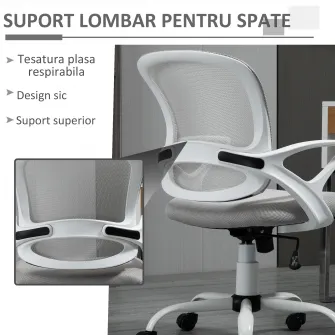 Vinsetto Scaun de Birou si pentru Masa de Lucru Ergonomic cu inaltime Ajustabila