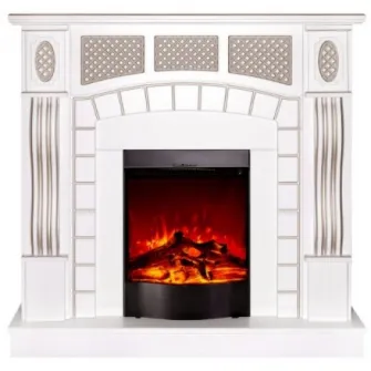 Semineu electric Art Flame Amsterdam & Corsica White