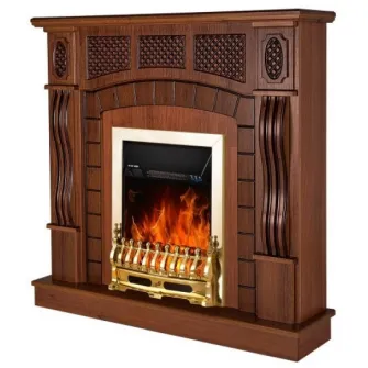 Semineu electric Art Flame Amsterdam & Galileo Gold Nut