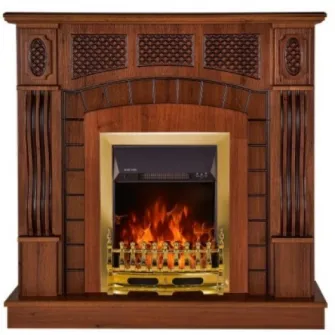 Semineu electric Art Flame Amsterdam & Galileo Gold Nut