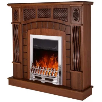 Semineu electric Art Flame Amsterdam & Galileo Silver Nut