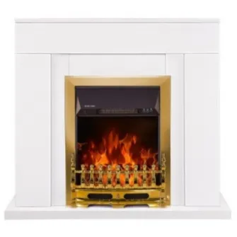 Semineu electric Art Flame Agnes & Galileo Gold White