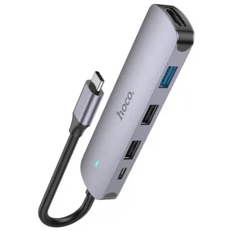 Multiplicator Hoco HB27 Type-C Metal Gray