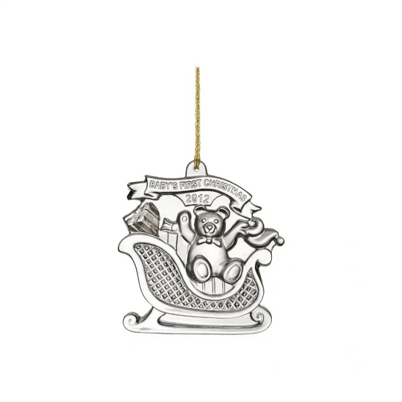 Decoratiune cristal Primul Craciun Ursulet 2012