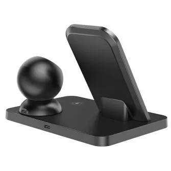 Incarcator Hoco CW33 Ultra 3 in 1 Black