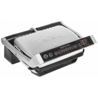 Gratar electric Tefal OptiGrill+ GC706D34, 2000 W, 6 programe automate, functie dezghetare, inox/ negru
