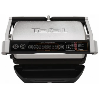 Gratar electric Tefal OptiGrill+ GC706D34, 2000 W, 6 programe automate, functie dezghetare, inox/ negru