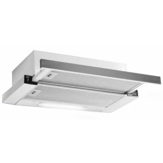 Hota telescopica Eurolux F6, 2 motoare, 450 m3/h, 60 cm, Inox
